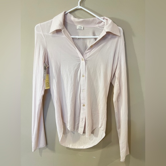 Wilfred Tops - Wilfred Soft Pink Button-Down Shirt